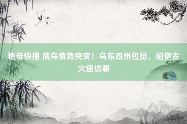 艳母快播 俄乌情势突变！乌东四州包摄，绍伊古火速访朝