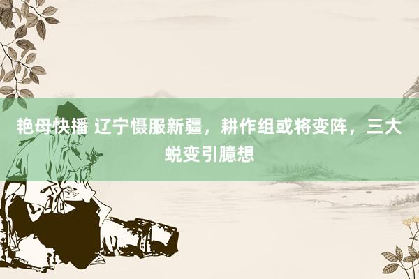 艳母快播 辽宁慑服新疆，耕作组或将变阵，三大蜕变引臆想