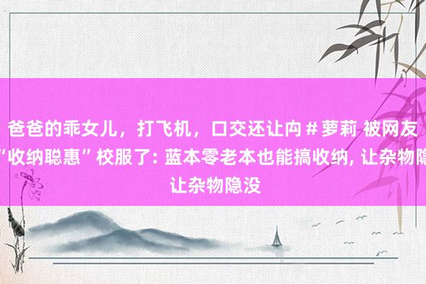 爸爸的乖女儿，打飞机，口交还让禸＃萝莉 被网友的“收纳聪惠”校服了: 蓝本零老本也能搞收纳, 让杂物隐没
