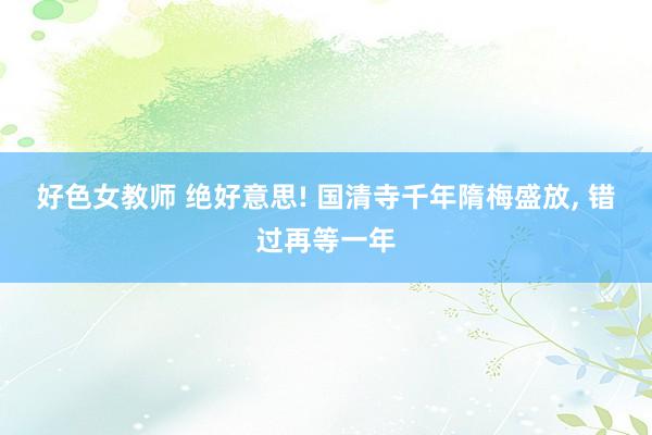 好色女教师 绝好意思! 国清寺千年隋梅盛放, 错过再等一年