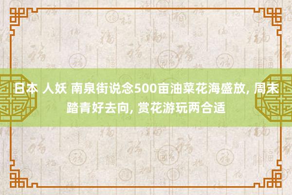 日本 人妖 南泉街说念500亩油菜花海盛放, 周末踏青好去向, 赏花游玩两合适