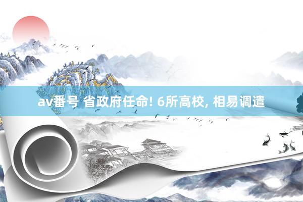 av番号 省政府任命! 6所高校, 相易调遣